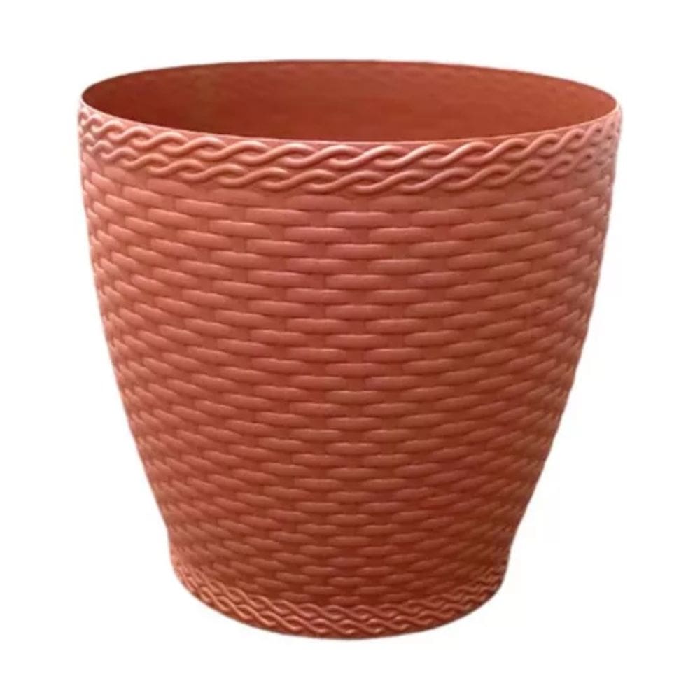 Vaso Rattan Redondo M2 (750ml) Telha INJEPLASTEC