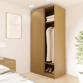 Módulo de Canto Linear Closet sem Porta Jade Cabecasa Madeiramadeira Avelã