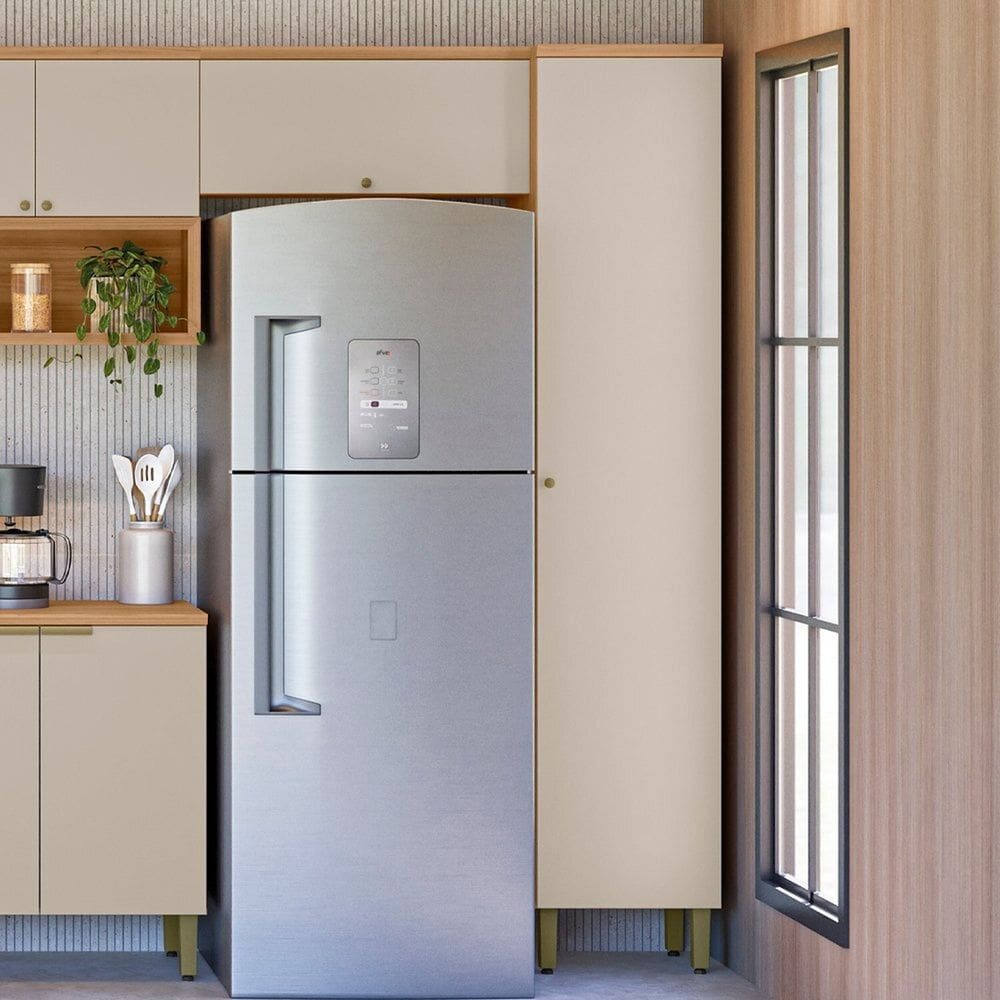 Paneleiro para Cozinha 45x225cm Selene Jequitibá/Off White Fosco