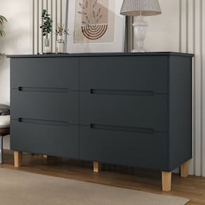 Cômoda 6 Gavetas 100% MDF Logan 136cm Grafitto