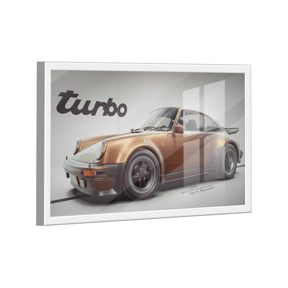 Quadro Decorativo  Porsche Gold 911 Turbo