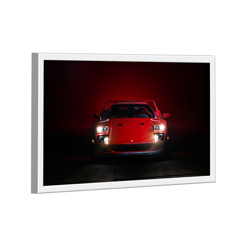 Quadro Decorativo Ferrari F40 Vermelha Frente
