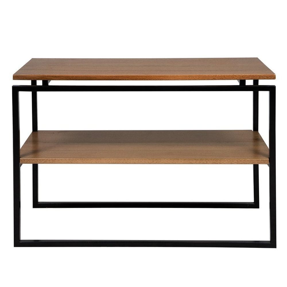 Estante para Objetos Livros e Plantas 90 cm x 40 cm x 64 Zen Natural/Preto