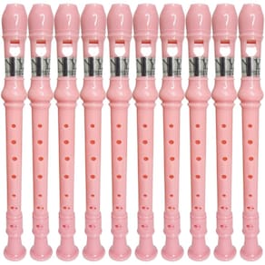 Kit 50 Flautas Doce Germânica Rosa Claro FL 20G New York