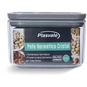 Porta Mantimentos Hermético 0,5l - Plasvale