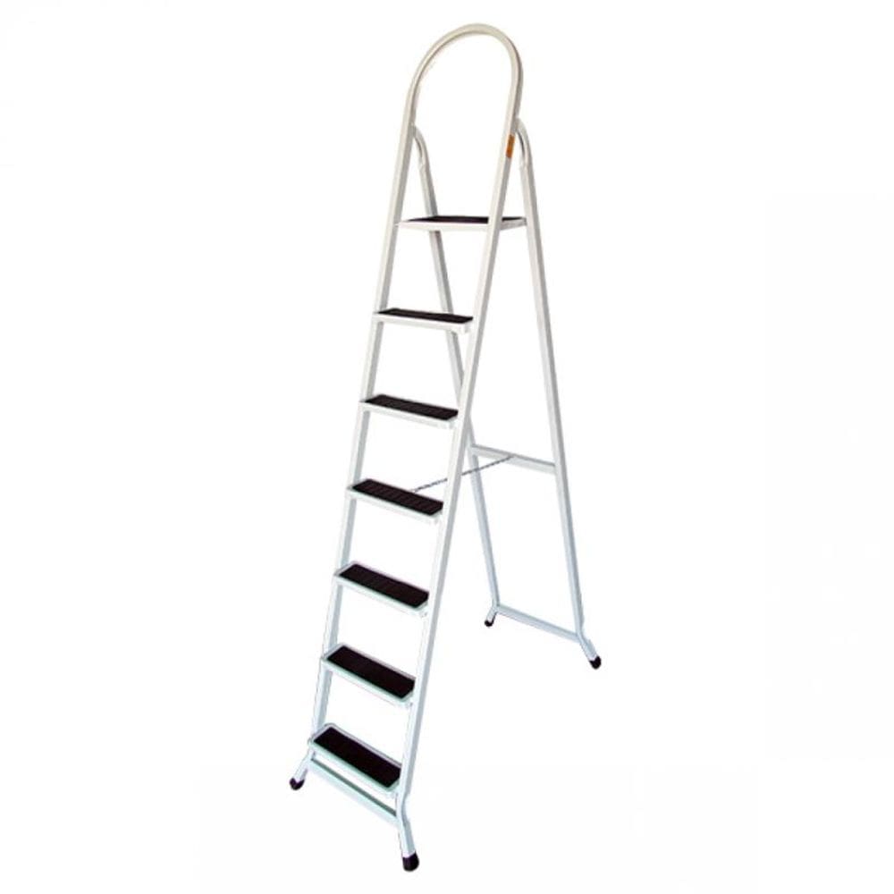 Escada Retangular 7 Degraus Branco Preto