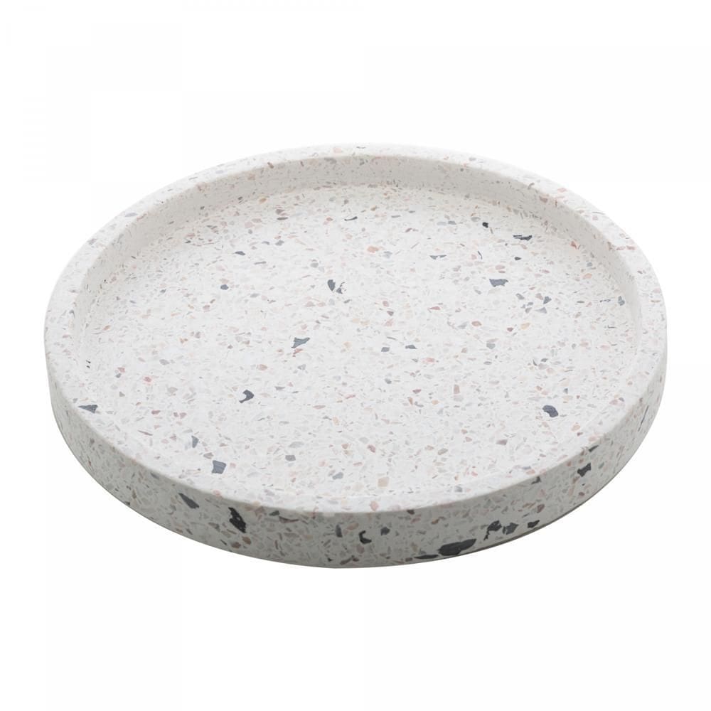 Bandeja Redonda de Mármore Terrazo 20cm - Lyor
