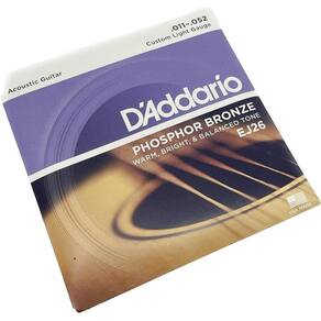 D`Addario Encordoamento 011 Para Violão Ej26 Phosphor Bronze