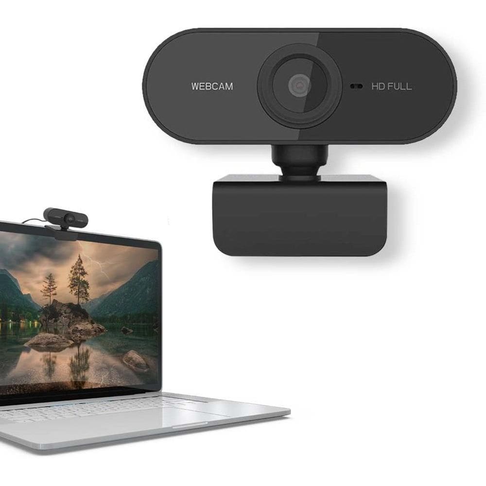Webcam Full HD 1080p com Foco e Microfones