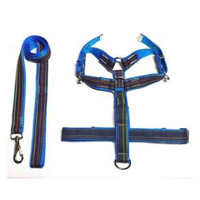 Coleira Peitoral Pit Bull 25 Mm Xadrez Para Cachorros - Azul