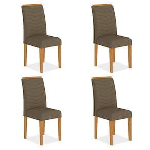 Conjunto 4 Cadeiras Lisboa Cinamomo/ Cappuccino - Móveis Arapongas