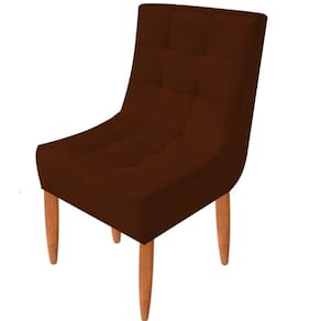 Conjunto 2 Cadeiras Estofadas Sala De Jantar Camily Suede TerraCota
