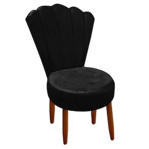 Conjunto 2 Cadeiras Estofadas Sala De Jantar Anna Suede Preto