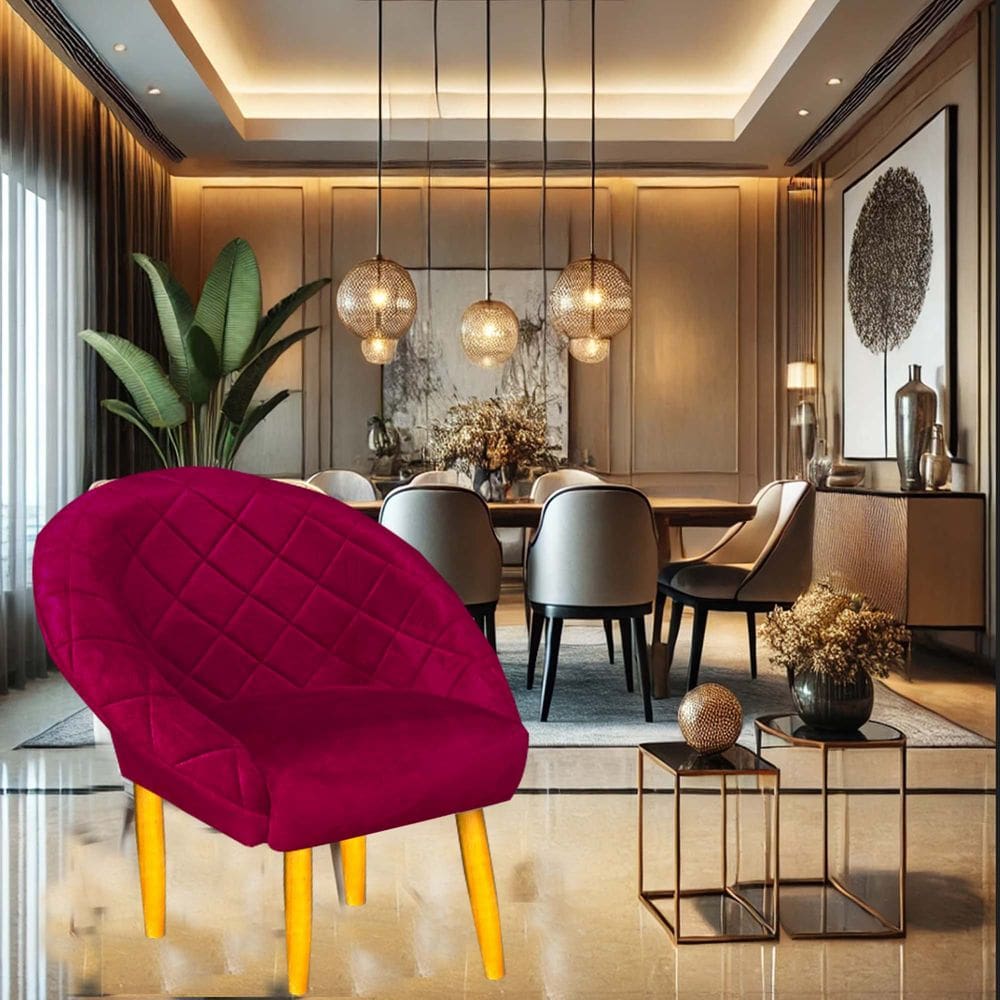 Kit Cadeira Sala Jantar Golden Sofisticação Conforto Vermelho