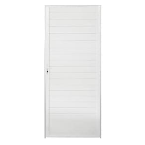 Porta Lambril 2,10x90 lado DIREITO L-25 no alumínio branco