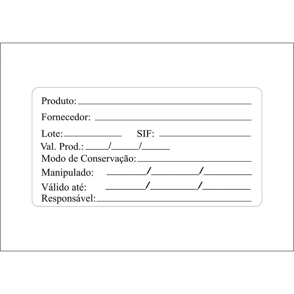 Rolo Com 1.000 Etiquetas Adesivas Couchê - Modelo Sif