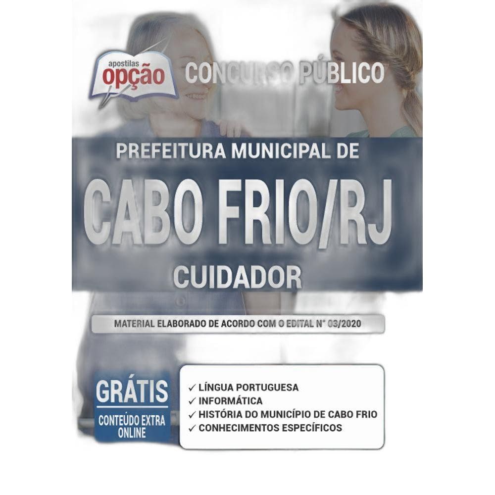 Apostila Prefeitura Cabo Frio Rj - Cuidador