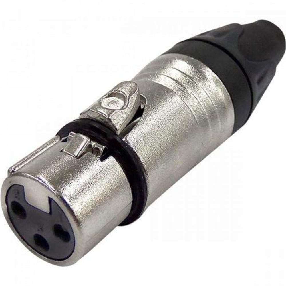 Conector Cannon Fêmea 3 Polos Metal Jccn0017 Storm Pct / 10