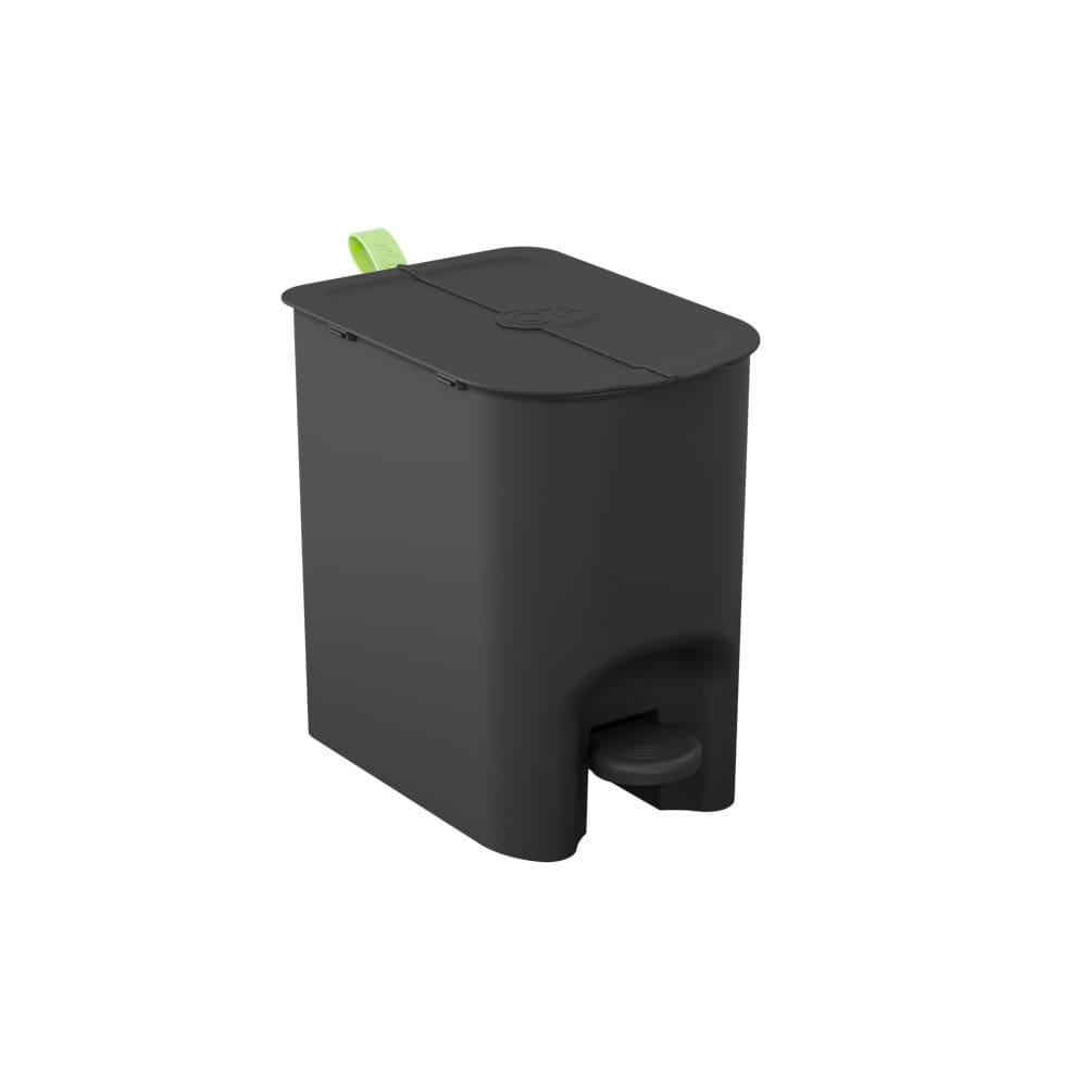 Lixeira Borboleta com Pedal Coza 6L Preto e Verde Matcha