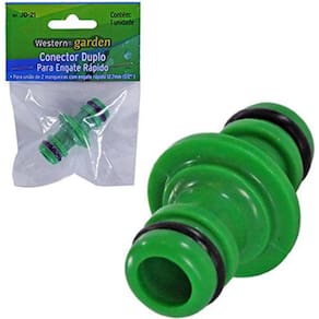 Bico Conector Duplo Para Mangueira Engate Rapido ½``