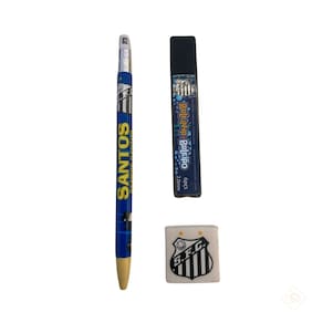 Kit Lapiseira 2mm Grafite e Borracha  Santos FC - Mileno