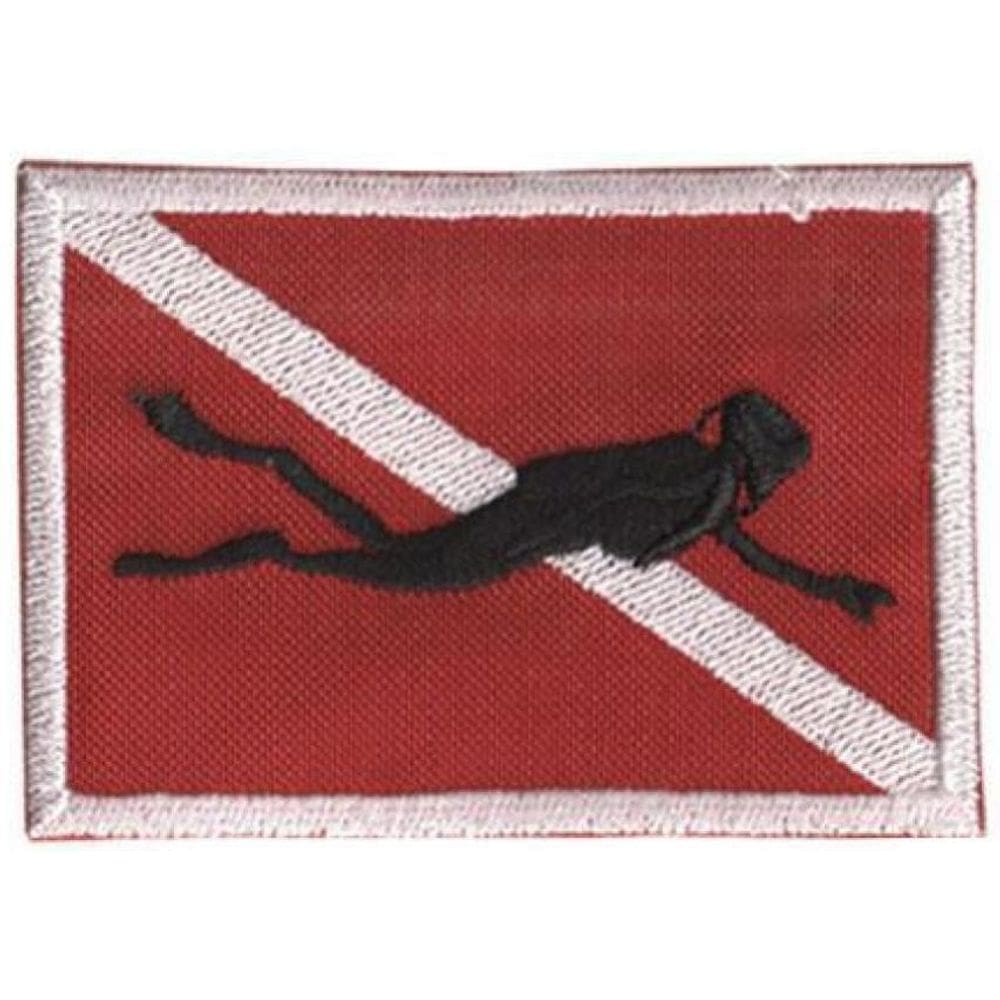 Patch Bordado Bandeira De Mergulhador Com Fecho De Contato