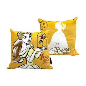Almofada Princesa Bela Aveludada 25x25 CM Oficial Disney