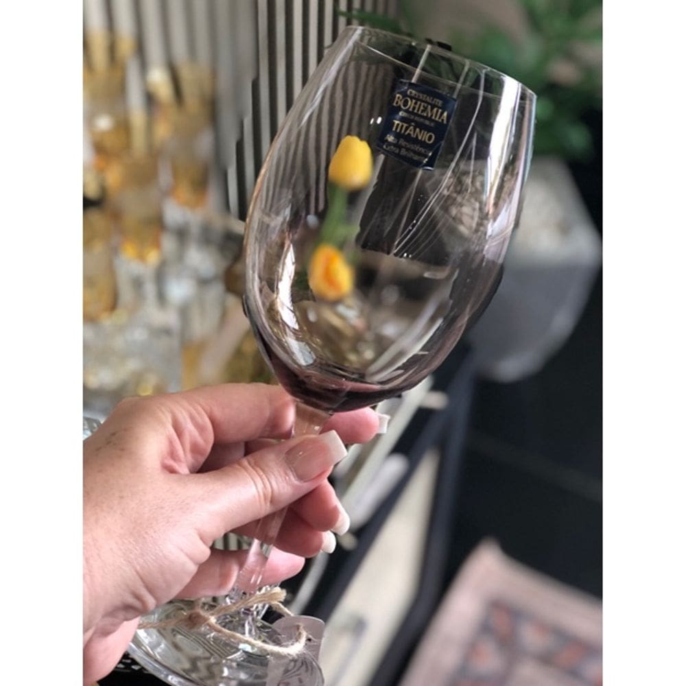 UnidadeTaça cristal para vinho Fumê 580ml bohemia