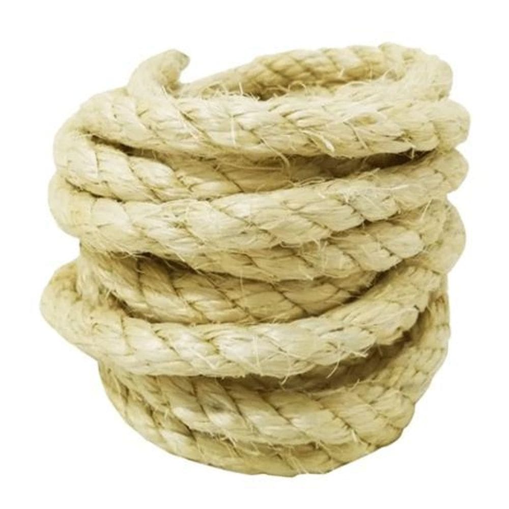 Corda Sisal Natural 12Mm Para Decoraçao Artesanato Selaria 10M