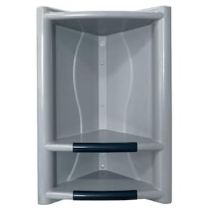 Cantoneira De Plastico Com 2 Divisorias Cinza 43X28,5X14Cm