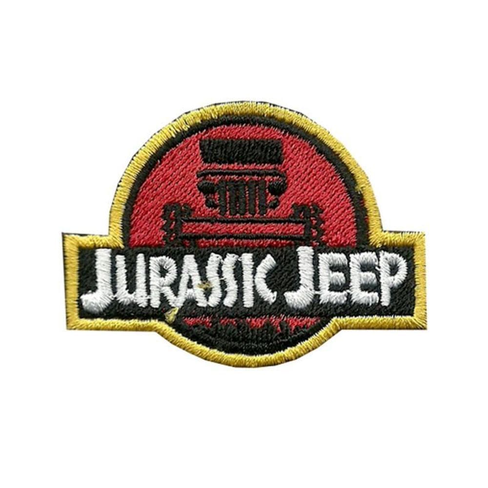 Patch Bordado Jurassic Jeep Com Fecho De Contato