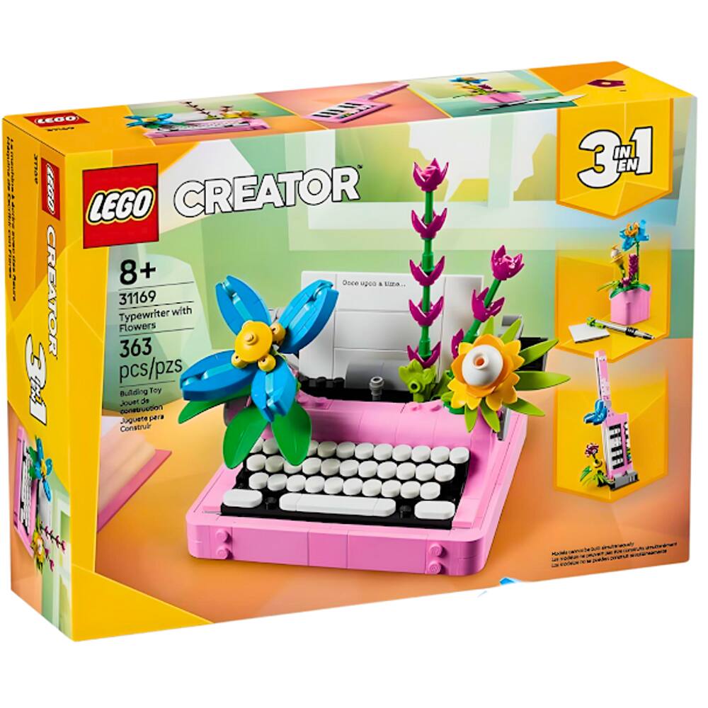 Lego Creator 3 em 1 Máquina de Escrever com Flores 31169