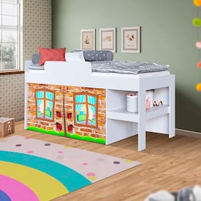 Cama Cabaninha Solteiro Branco Fantasia Shop JM