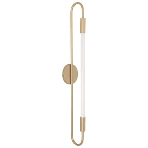 Kit 2 Arandela Plafon Parede Teto Sabre Tubular Champagne T8