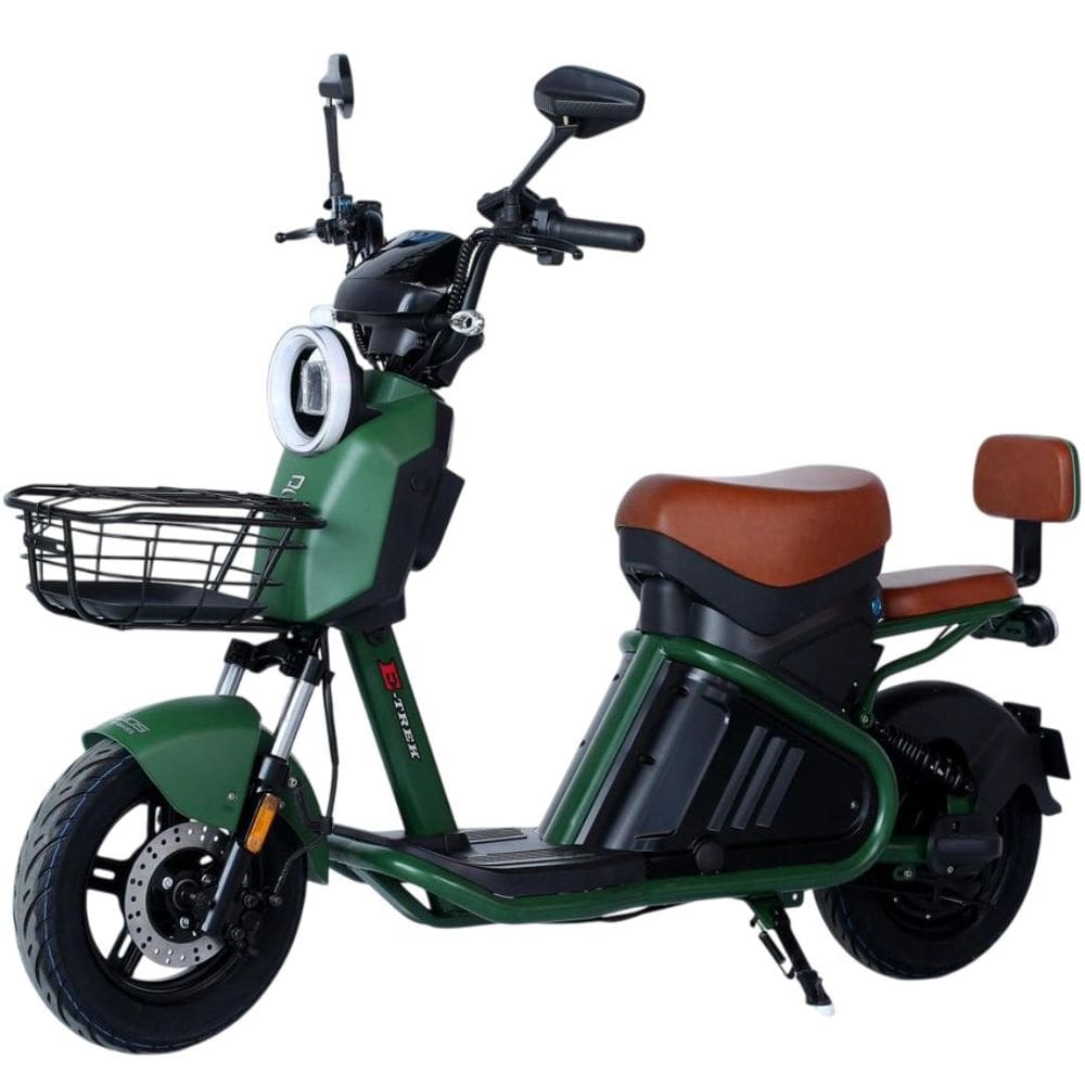 Bicicleta Scooter Elétrica Autopropelida 1000W E-Trek Duos Verde
