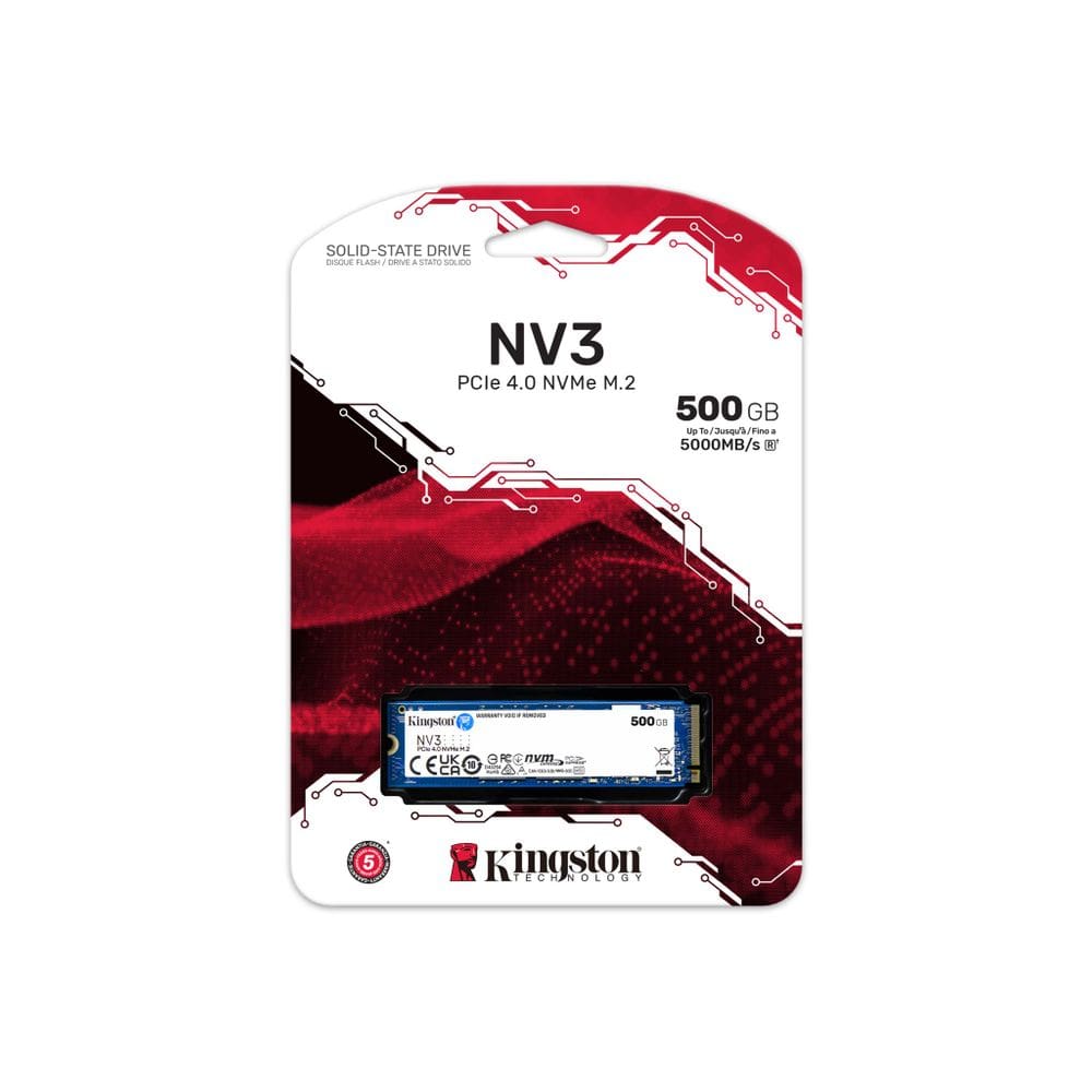 SSD Kingston NV3 500GB M2 2280 NVME PCIE 4.0 SNV3S/500G