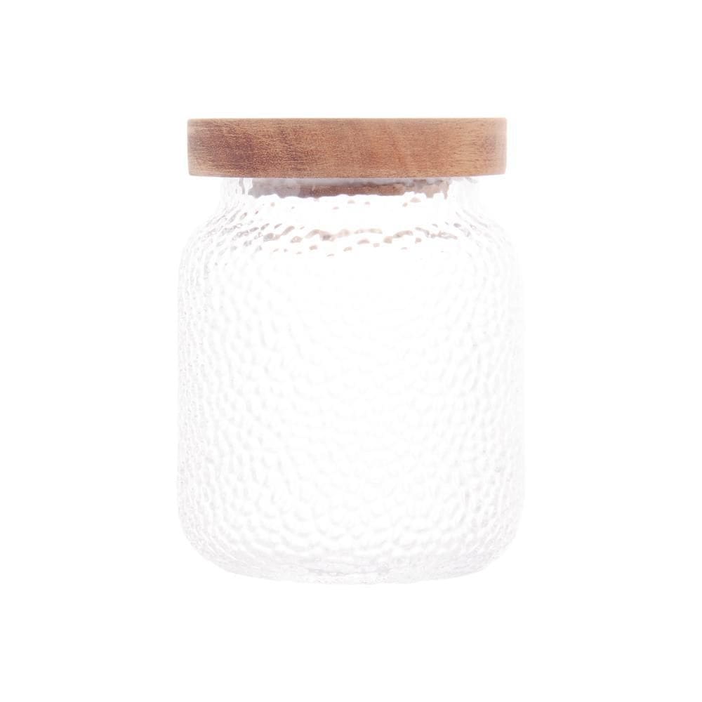 Porta Mantimento de Vidro Martelado de Acacia Petra 500ml