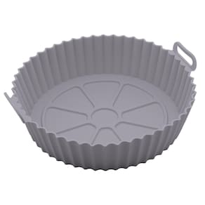 Forma Redonda de Silicone para Air Fryer Cinza 19cm