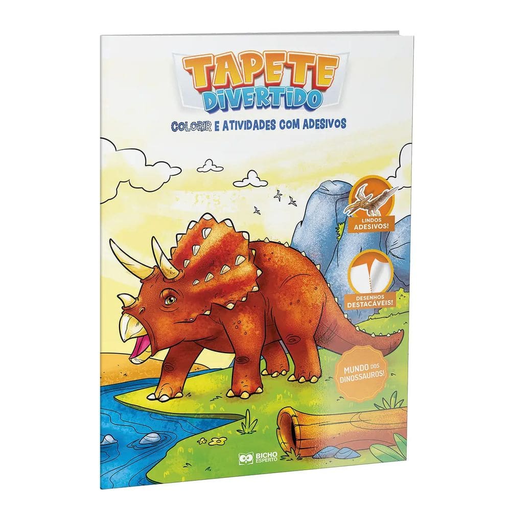 Livro De Colorir E Atividades Tapete Divertido - Mundo dos Dinossauros