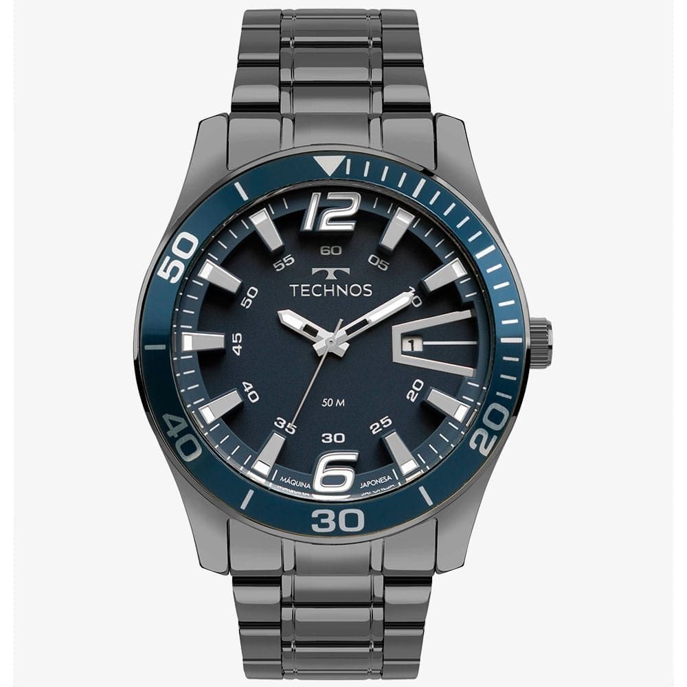 Relógio TECHNOS masculino racer analógico azul 2115TUV/1A