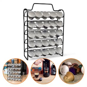 Suporte Porta 50 Cápsulas Cafe Nespresso Preto