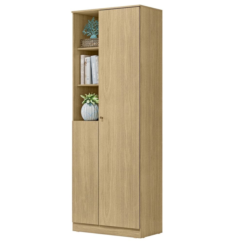 Armario Multiuso 181 cm MDP 2 Portas LIN MU001 Castanho MXM