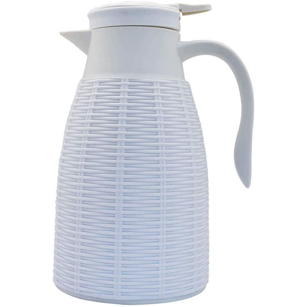 Garrafa Térmica Revestida Rattan Plastico 1L Branco