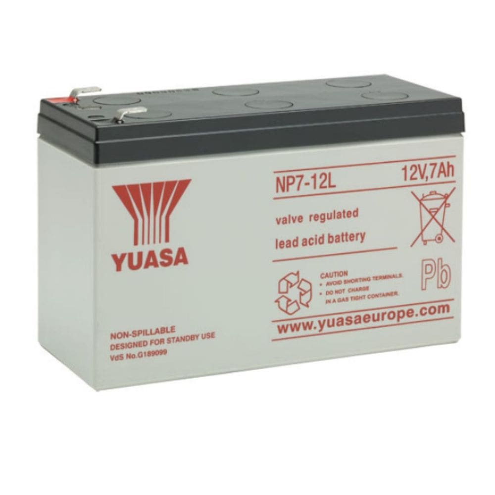 Bateria Estacionária VRLA 12V 7Ah Yuasa NP7-12L Segurança Nobreak Alarme Cerca Luz