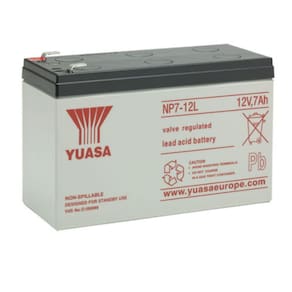 Bateria Estacionária VRLA 12V 7Ah Yuasa NP7-12L Segurança Nobreak Alarme Cerca Luz