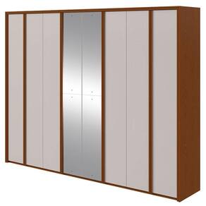 Guarda Roupa Casal Ergon 8 Portas Frassino Off White com Espelho  – Lopas