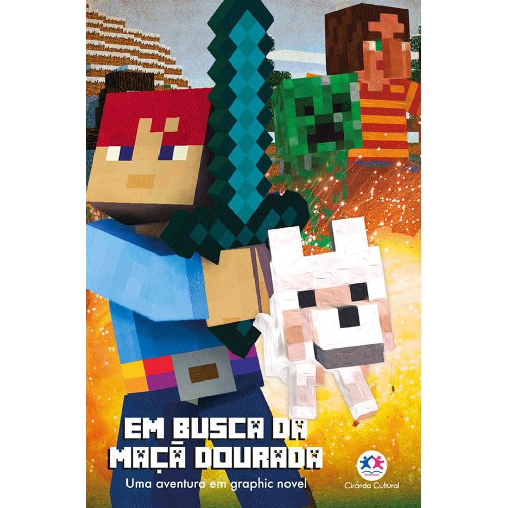 Livro Minecraft - Em Busca Da Maçã Dourada