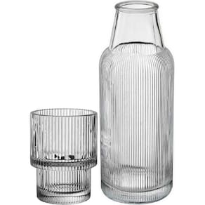 JARRA ÁGUA COM COPO HOME&CO VIDRO 170/800ML 21x8x8cm TRANSPARENTE