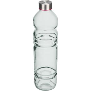 GARRAFA ÁGUA SUCO LEITE HOME&CO VIDRO 1,2 LITROS 31x8x8cm TRANSPARENTE COM TAMPA