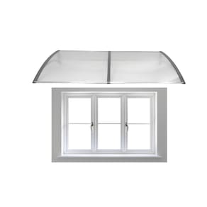 Toldo Policarbonato 1,80 X 0,50m Cinza e Translucido com Kit